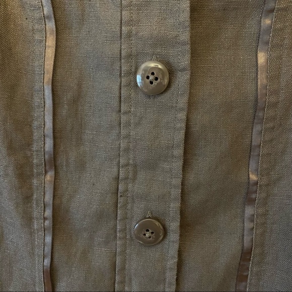 Orvis Brown Linen Top - Picture 3 of 6